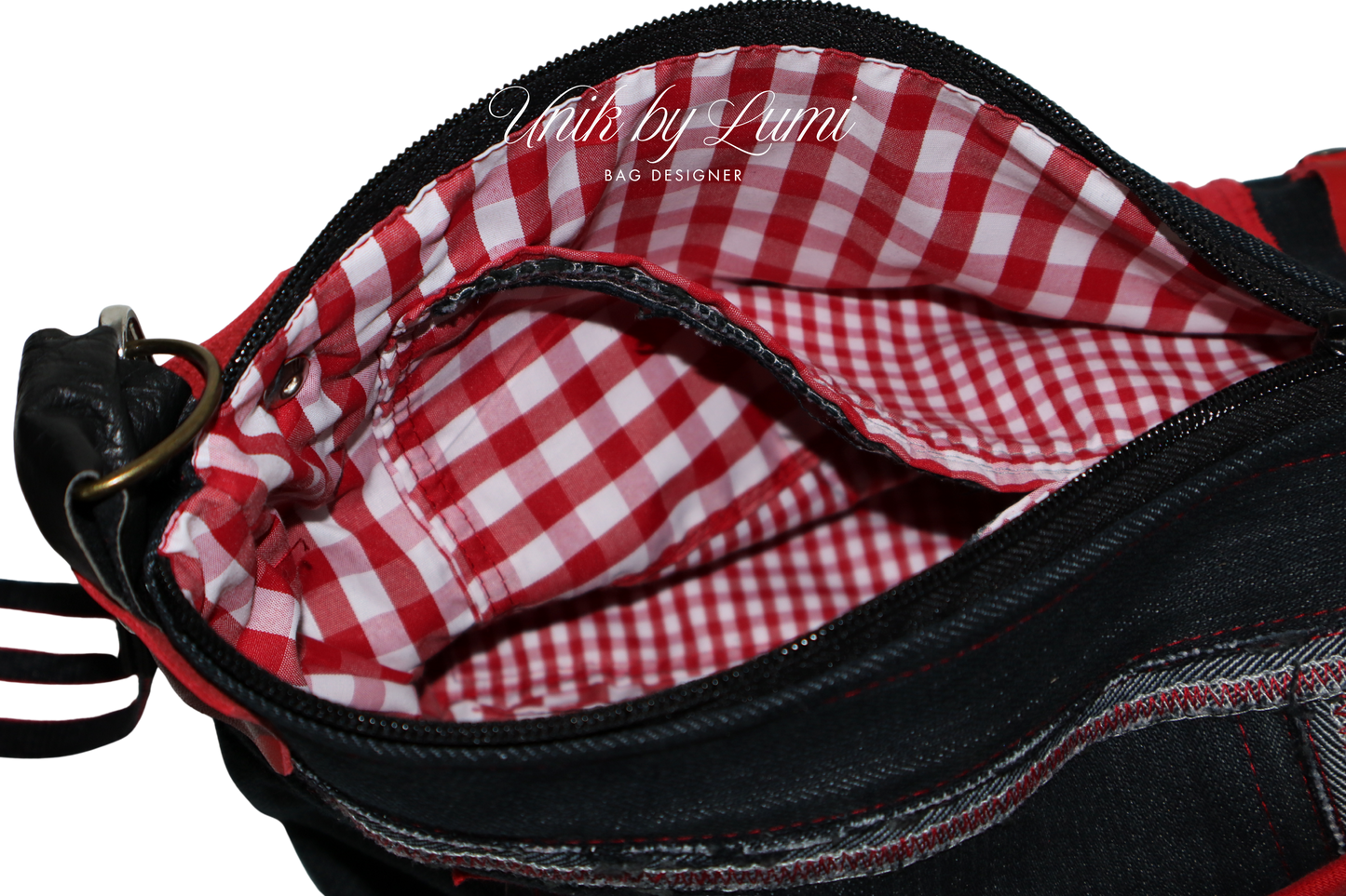 Bolsa a tiracolo vermelha leve | Exclusiva, feita à mão e sustentável