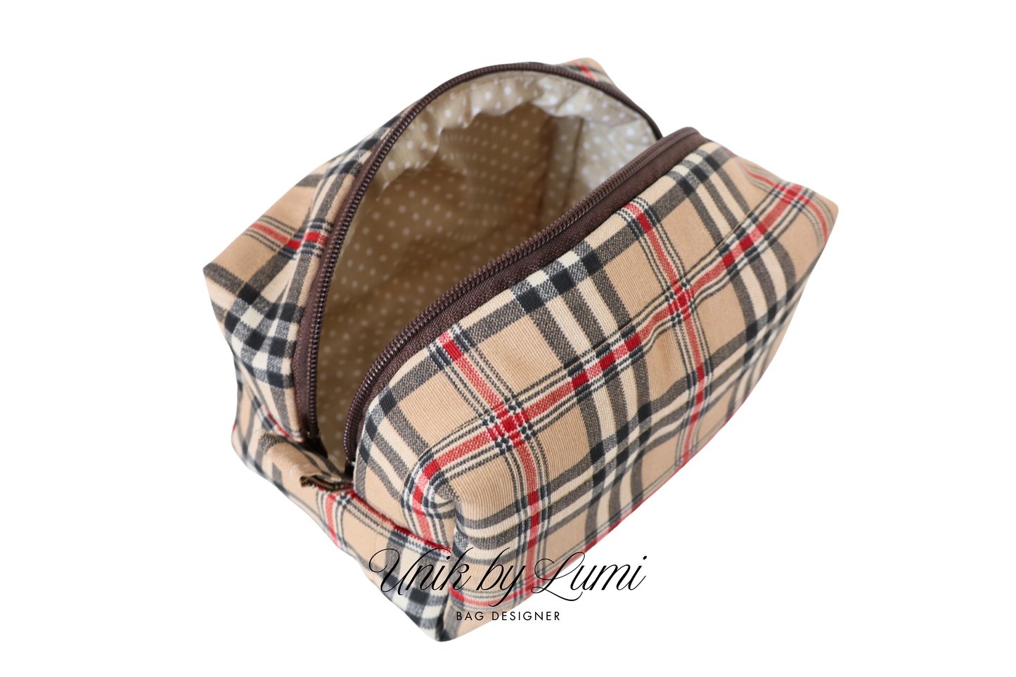 Bolsa xadrez castanha | Bolsa de viagem