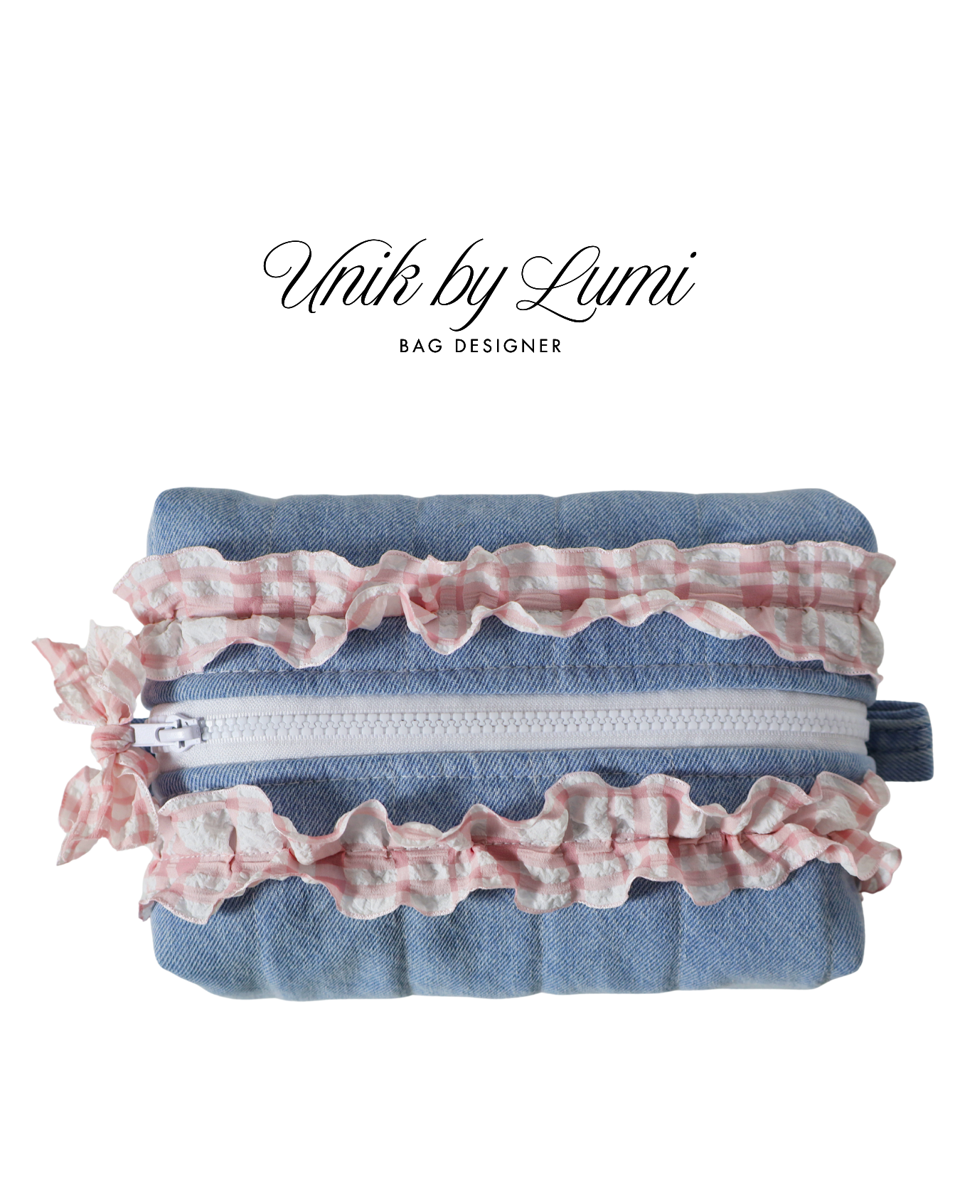 Denim Pouch | Makeup and Travel, Zipper Pouch