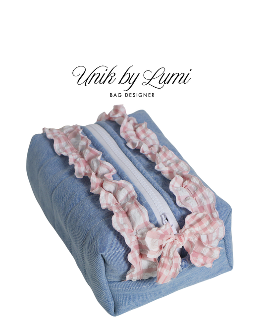 Denim Pouch | Makeup and Travel, Zipper Pouch