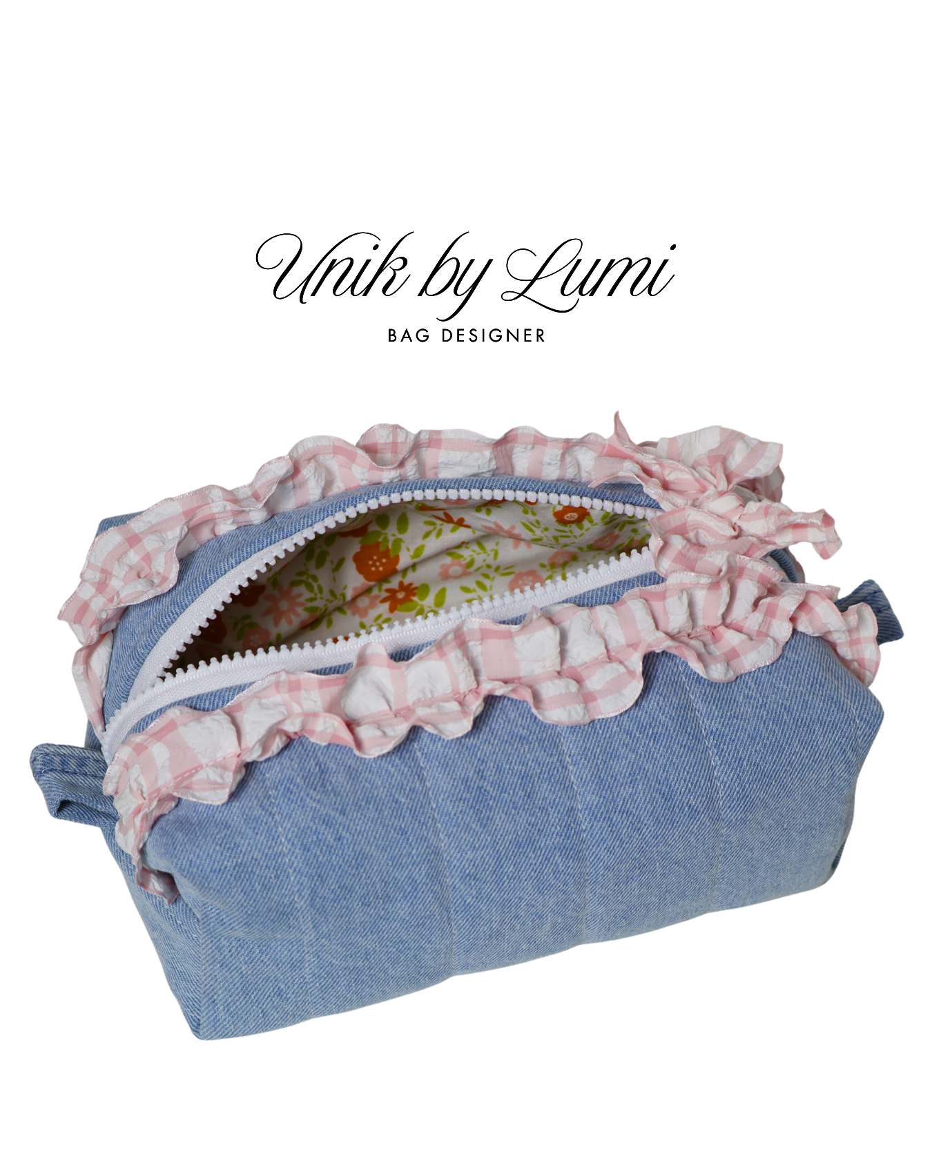 Denim Pouch | Makeup and Travel, Zipper Pouch