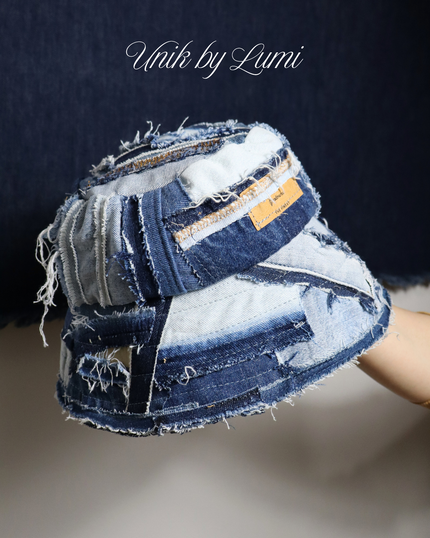 Unisex Bucket Hat | Handmade from Recycled Jeans | Zero Waste | Sustainable Luxury