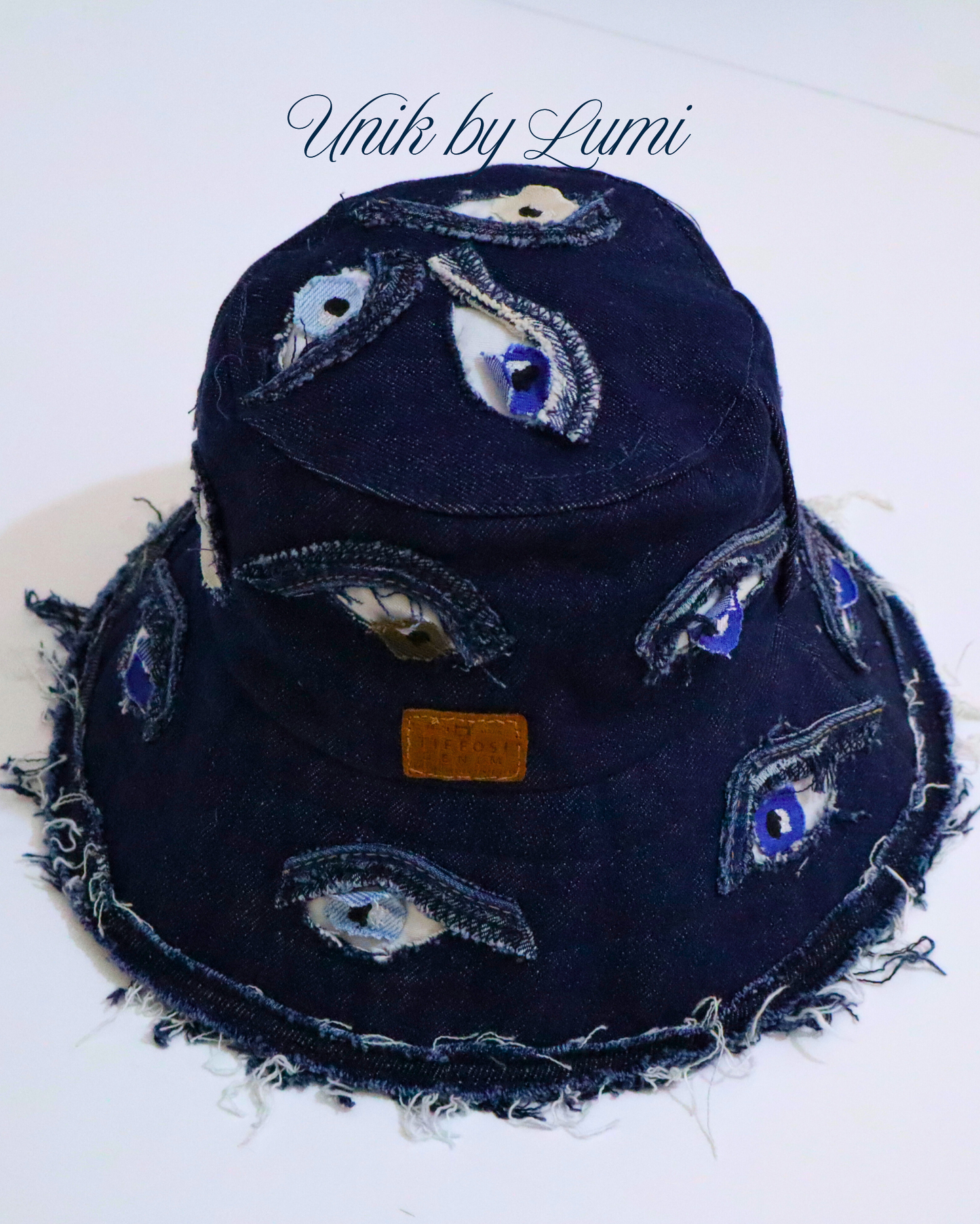 THE EYE | Unisex Bucket Hat | Handmade from Recycled Jeans | Sustainable Luxury