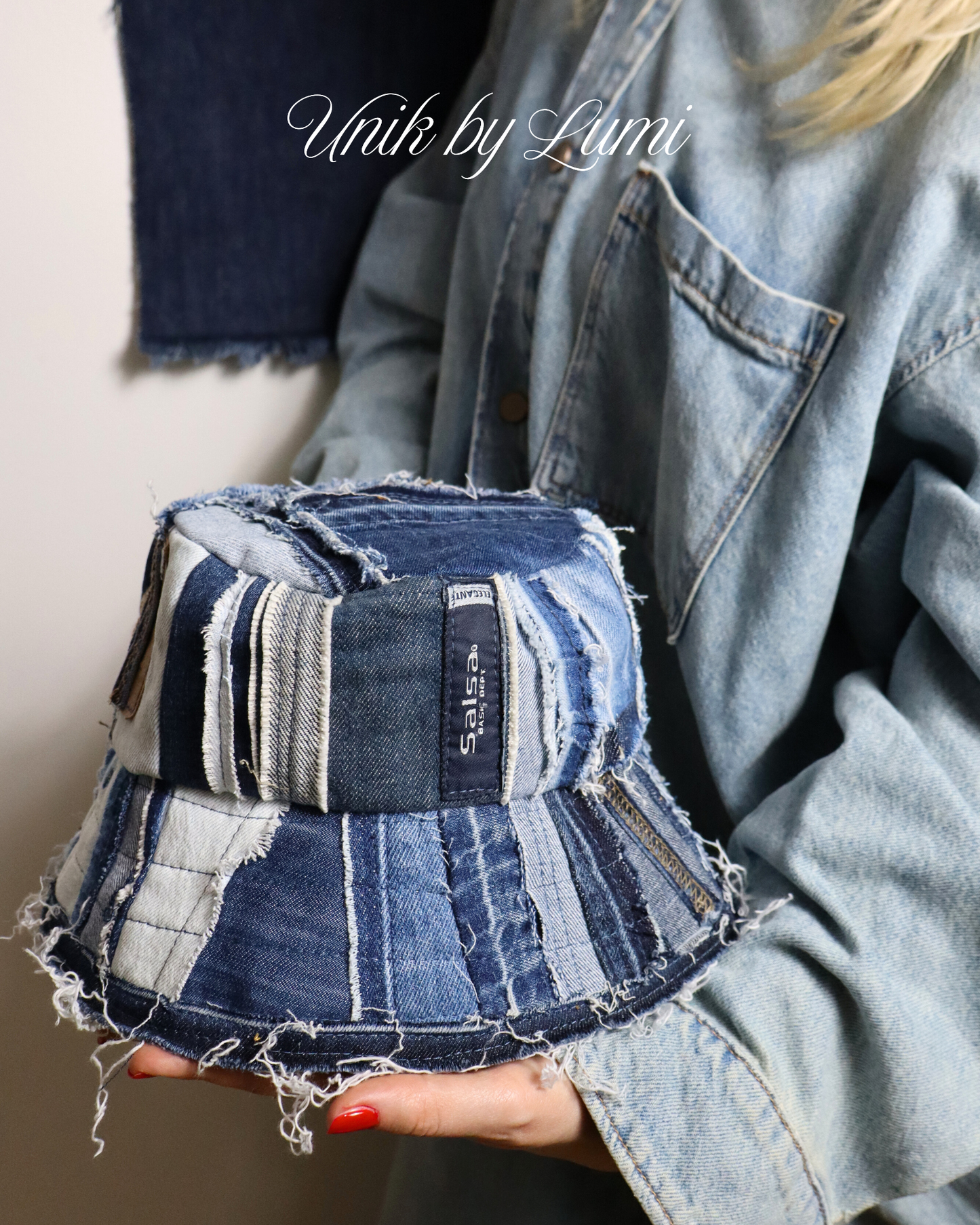 Handmade Unisex Denim Bucket Hat | Upcycled Denim | Sustainable Luxury | Zero Waste